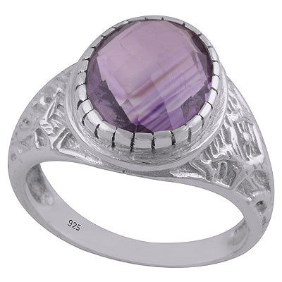 Amethyst 925 Sterling Silver Ring - R1002113-1