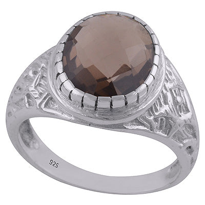 Smoky Topaz 925 Sterling Silver Ring - R1002113-19