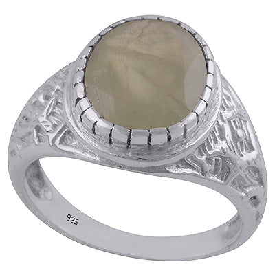 Prehnite 925 Sterling Silver Ring - R1002113-23