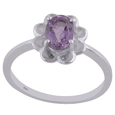 Amethyst 925 Sterling Silver Ring - R1002126-1