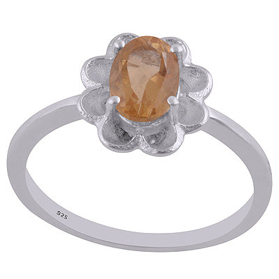 Citrine 925 Sterling Silver Ring - R1002126-12
