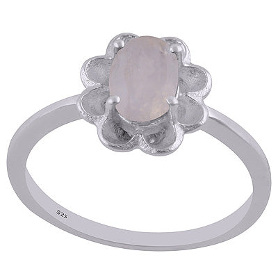 Rainbow Moonstone 925 Sterling Silver Ring - R1002126-16
