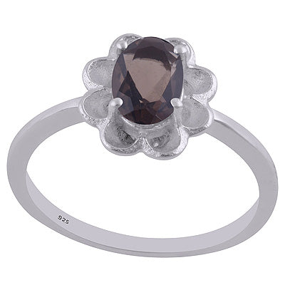 Smoky Topaz 925 Sterling Silver Ring - R1002126-24