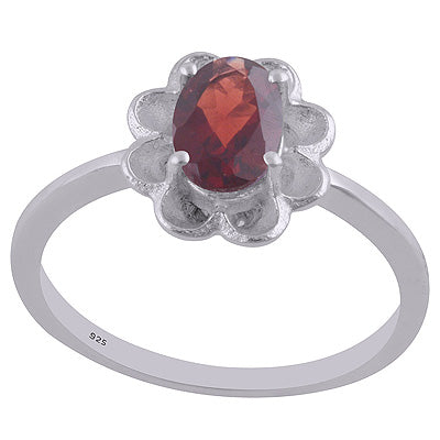 Garnet 925 Sterling Silver Ring - R1002126-5