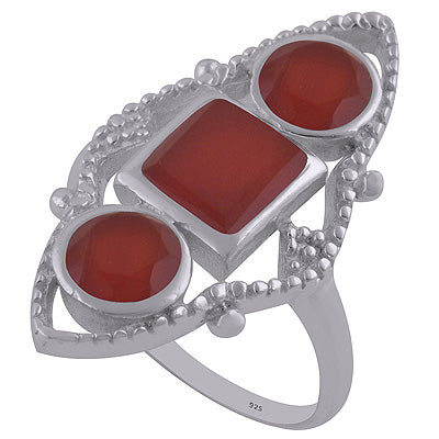 Carnelian 925 Sterling Silver Ring - R1002137-17