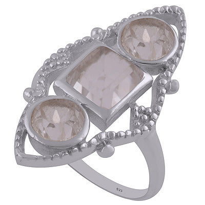 Crystal 925 Sterling Silver Ring - R1002137-27