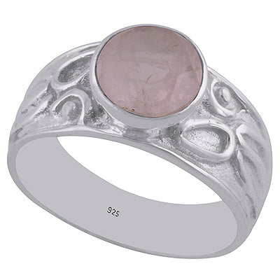 Rose Quartz 925 Sterling Silver Ring - R1002138-28