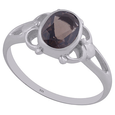 Smoky Topaz 925 Sterling Silver Ring - R1002139-20