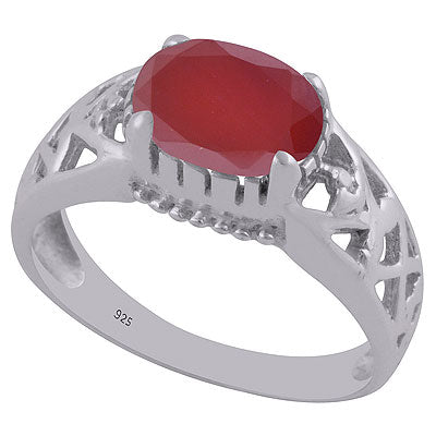 Gorgeous Jali Cut Work Around Carnelian Oval Shape 925 Sterling Solid Silver Ring - R1002143-20