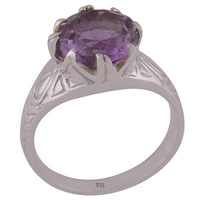 Amethyst 925 Sterling Silver Ring - R1002144-1