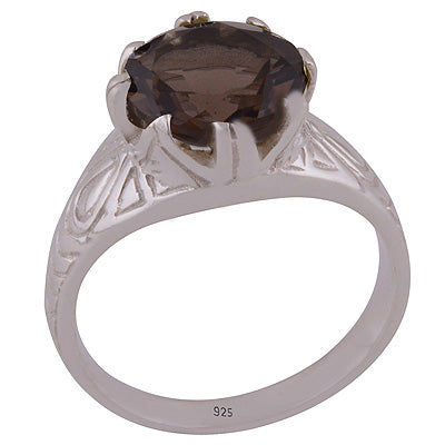 Smoky Topaz 925 Sterling Silver Ring - R1002144-14