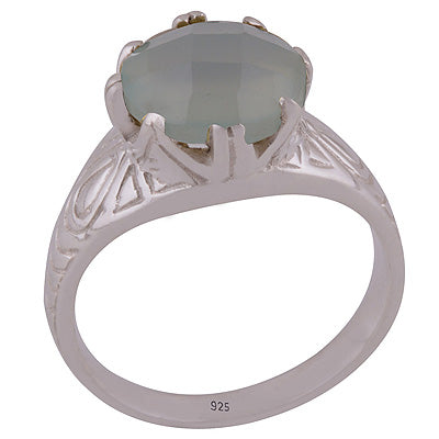 Aqua Chalcedony 925 Sterling Silver Ring - R1002144-20