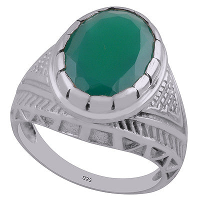 Green Onyx 925 Sterling Silver Ring - R1002161-9