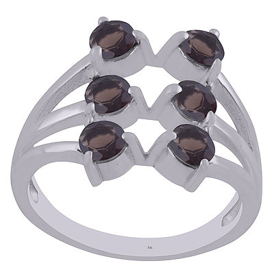 Smoky Topaz 925 Sterling Silver Ring - R1002179-6