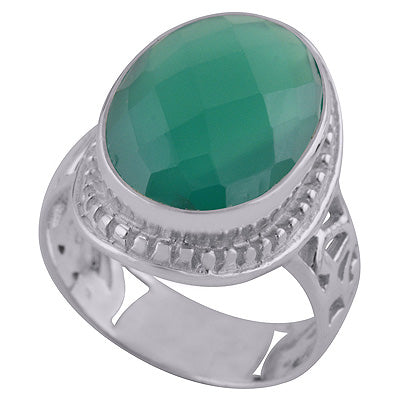 Green Onyx 925 Sterling Silver Ring - R1002194-6