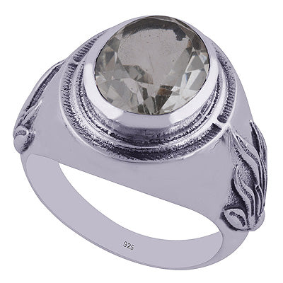 Green Amethyst 925 Sterling Silver Ring - R1002199-10