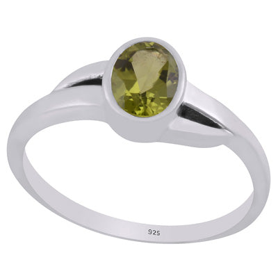 Gorgeous Shank Around Peridot Oval Shape 925 Sterling Solid Silver Ring - R1002345-3