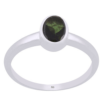 Gorgeous Handcrafted Work Around Tourmaline Oval Shape 925 Sterling Solid Silver Ring - R1002413-11