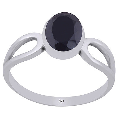 Stunning Shank Around Black Onyx Oval Shape 925 Sterling Solid Silver Ring - R1002486-12