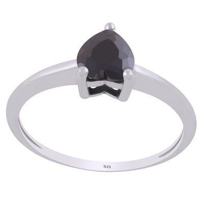 Gorgeous Heart Shaped Gemstone Cubic Zirconia 925 Sterling Solid Silver Ring - R1002493-9