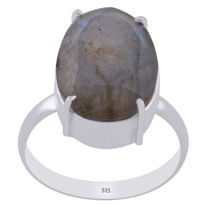 Beautiful Prong Seated Gemstone Labradorite Fancy Shape 925 Sterling Solid Silver Ring - R1002507-7