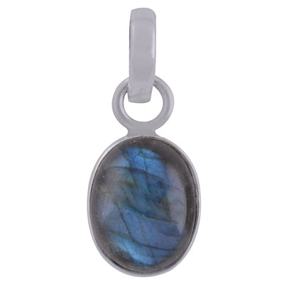 Gorgeous Plain Labradorite Oval Shape 925 Sterling Solid Silver Pendants - R100266-153