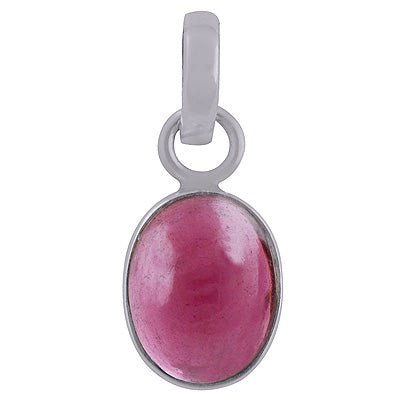 Gorgeous Plain Garnet Oval Shape 925 Sterling Solid Silver Pendant - R100266-70
