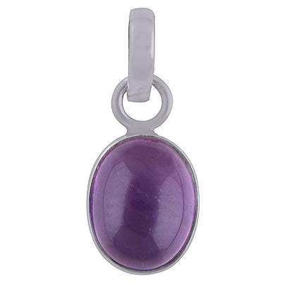 Gorgeous Plain Amethyst Oval Shape 925 Sterling Solid Silver Pendant - R100266-72