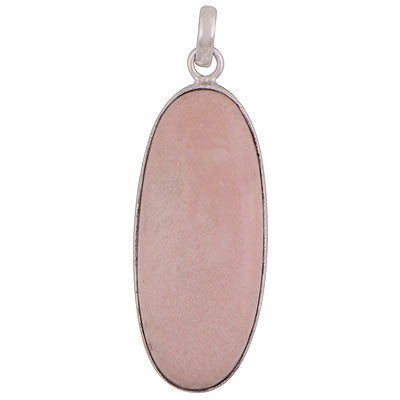 Beautiful Gemstone Pink Opal Oval Shape 925 Sterling Solid Silver Pendant - R100316-18