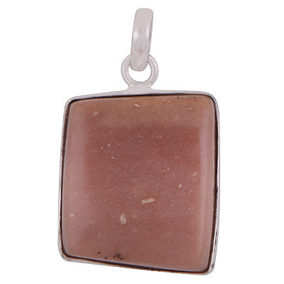 Beautiful Gemstone Pink Opal Rectangle Shape 925 Sterling Solid Silver Pendant - R100316-23