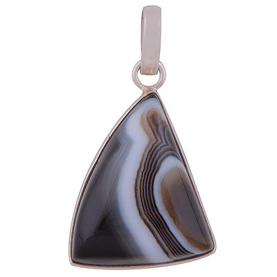 Striped Onyx 925 Sterling Silver Pendant - R100319-11