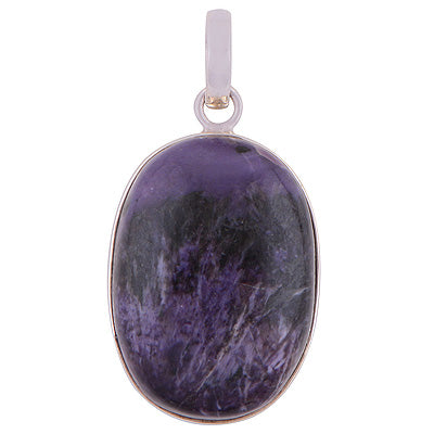 Charoite 925 Sterling Silver Pendant - R100320-7