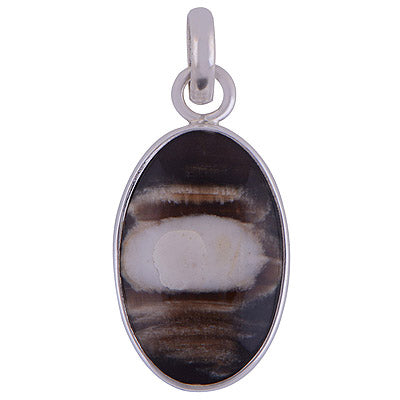 Peanut Wood Jasper 925 Sterling Silver Pendant - R100442-12
