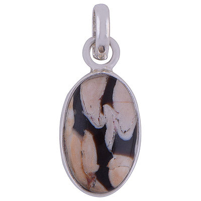 Peanut Wood Jasper 925 Sterling Silver Pendant - R100442-31