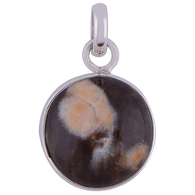 Peanut Wood Jasper 925 Sterling Silver Pendant - R100442-8