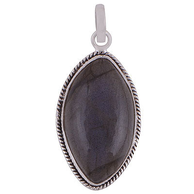 Beautiful Wire Work Around Labradorite Marquise Shape 925 Sterling Solid Silver Pendant - R100619-183