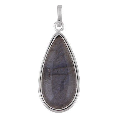 Gorgeous Plain Labradorite Pear Shape 925 Sterling Solid Silver Pendants - R100643-152