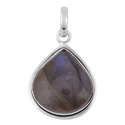 Gorgeous Plain Labradorite Pear Shape 925 Sterling Solid Silver Pendants - R100643-154