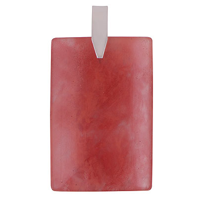 Gorgeous Nature's Gemstone Cherry Quartz Rectangle Shape 925 Sterling Solid Silver Pendant - R100651-102