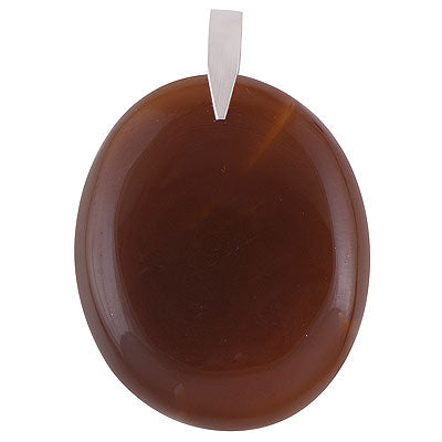 Gorgeous Nature's Gemstone Onyx Oval Shape 925 Sterling Solid Silver Pendant - R100651-103
