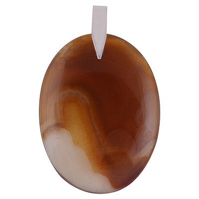 Gorgeous Nature's Gemstone Onyx Oval Shape 925 Sterling Solid Silver Pendant - R100651-104