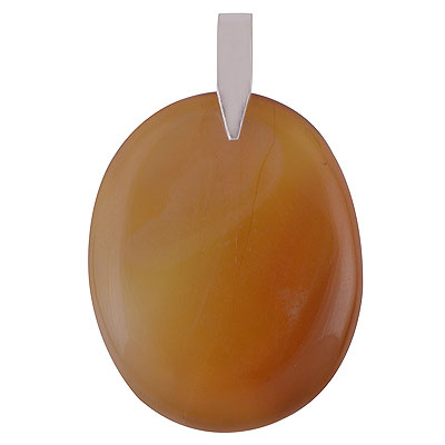 Gorgeous Nature's Gemstone Yellow Onyx Oval Shape 925 Sterling Solid Silver Pendant - R100651-106