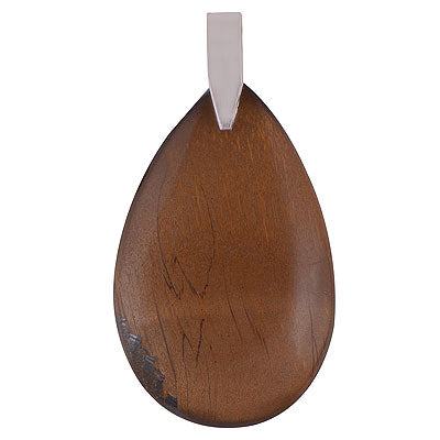 Gorgeous Nature's Gemstone Tiger's Eye Pear Shape 925 Sterling Solid Silver Pendant - R100651-85