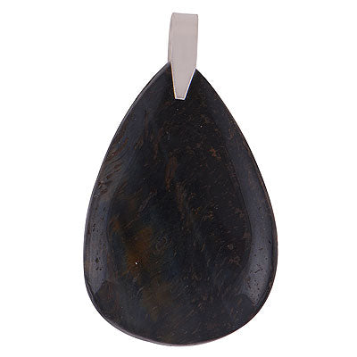 Gorgeous Nature's Gemstone Iron Tiger Eye Pear Shape 925 Sterling Solid Silver Pendant - R100651-87