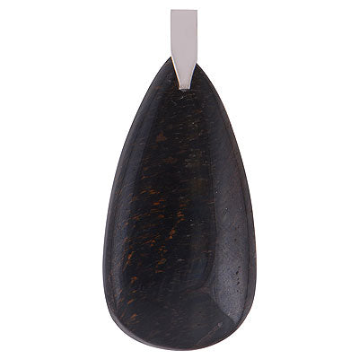 Gorgeous Nature's Gemstone Iron Tiger Eye Pear Shape 925 Sterling Solid Silver Pendant - R100651-88