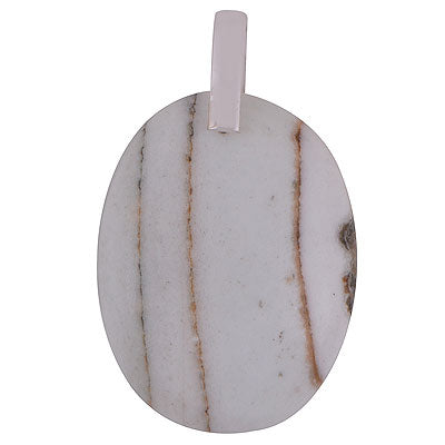 Alluring Gemstone Agate Oval Shape 925 Sterling Solid Silver Pendant - R100652-222