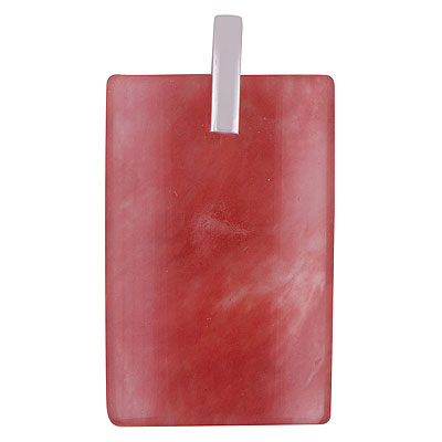 Alluring Gemstone Cherry Quartz Rectangle Shape 925 Sterling Solid Silver Pendant - R100652-252