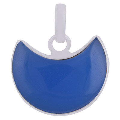 Beautiful Crescent Gemstone Blue Chalcedony Moon Shape 925 Sterling Solid Silver Pendant - R100670-10