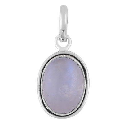 Plain Wire Around Rainbow Moonstone Oval Shape 925 Sterling Solid Silver Pendant - R100725-4