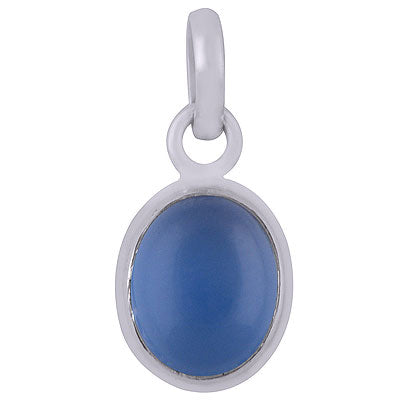 Gorgeous Gemstone Blue Chalcedony Oval Shape 925 Sterling Solid Silver Pendants - R100731-10